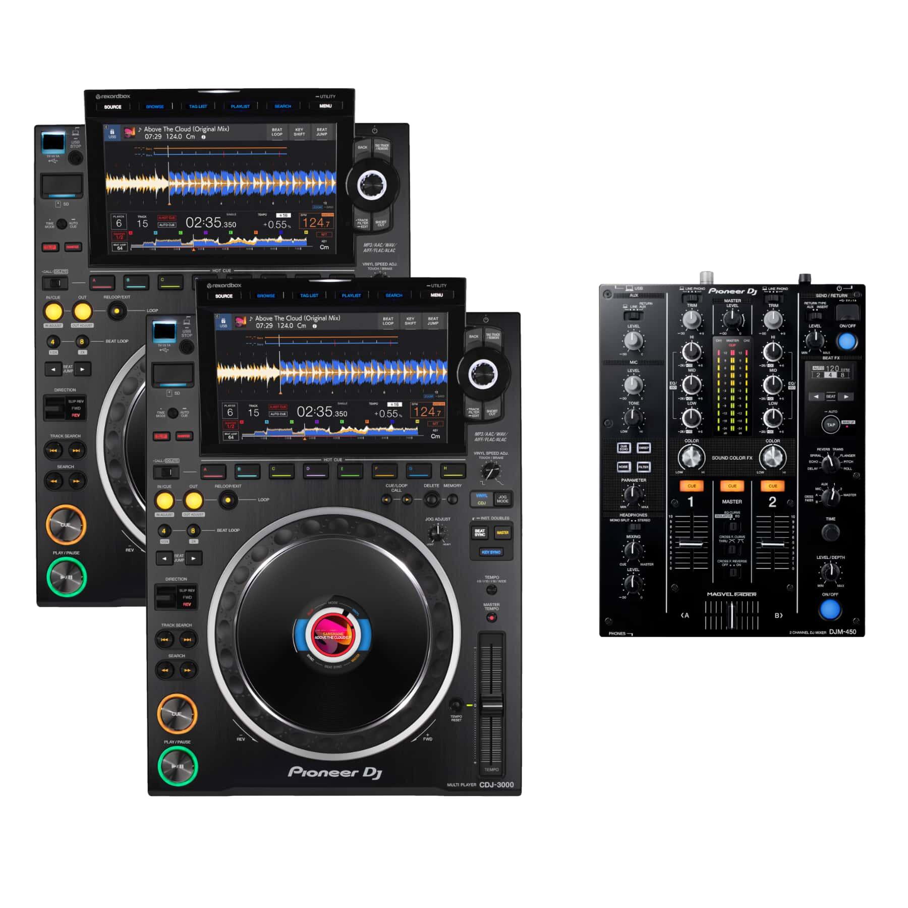 Pioneer DJ CDJ-3000 & DJM-450 Package