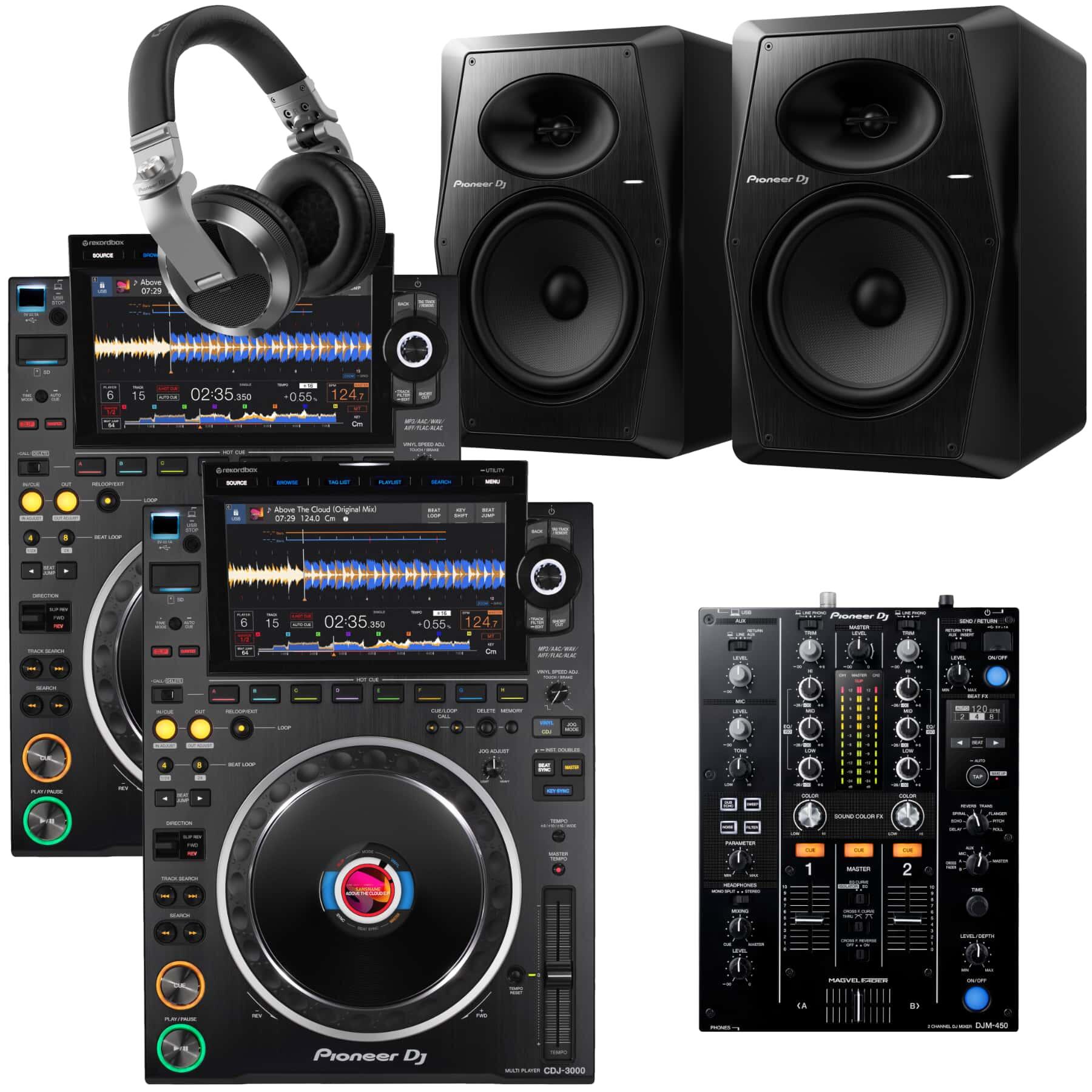 Pioneer DJ CDJ-3000 & DJM-450 VM-80 Bundle