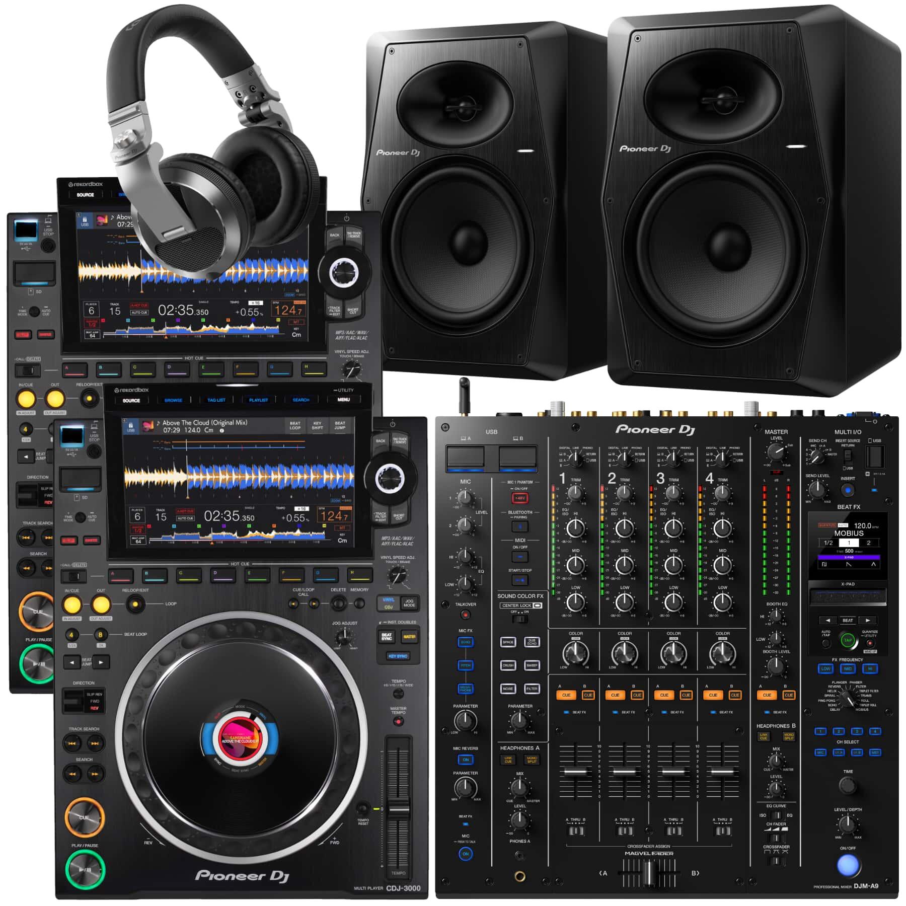 Pioneer DJ CDJ-3000 & DJM-A9 VM-80 Bundle