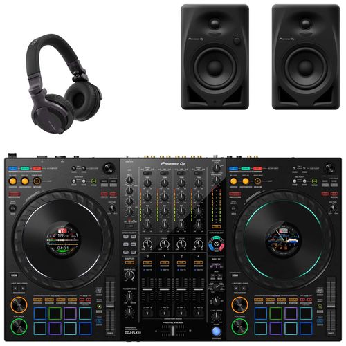 DDJ-FLX2 & Pioneer DJ DM-40D DJ Bundle - Use your Phone or Laptop