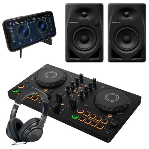 AlphaTheta DDJ-FLX2 & DM-40D DJ Bundle