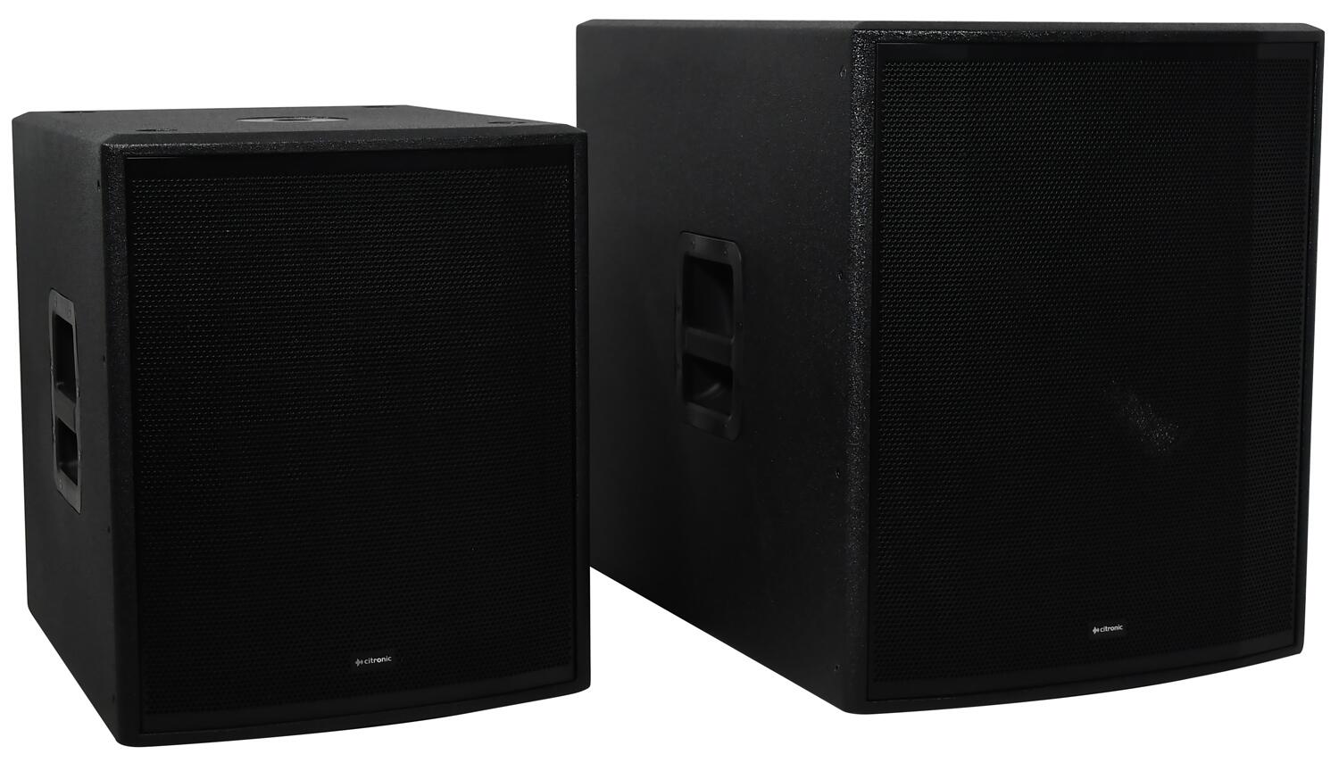 Citronic CUBA series subs angle