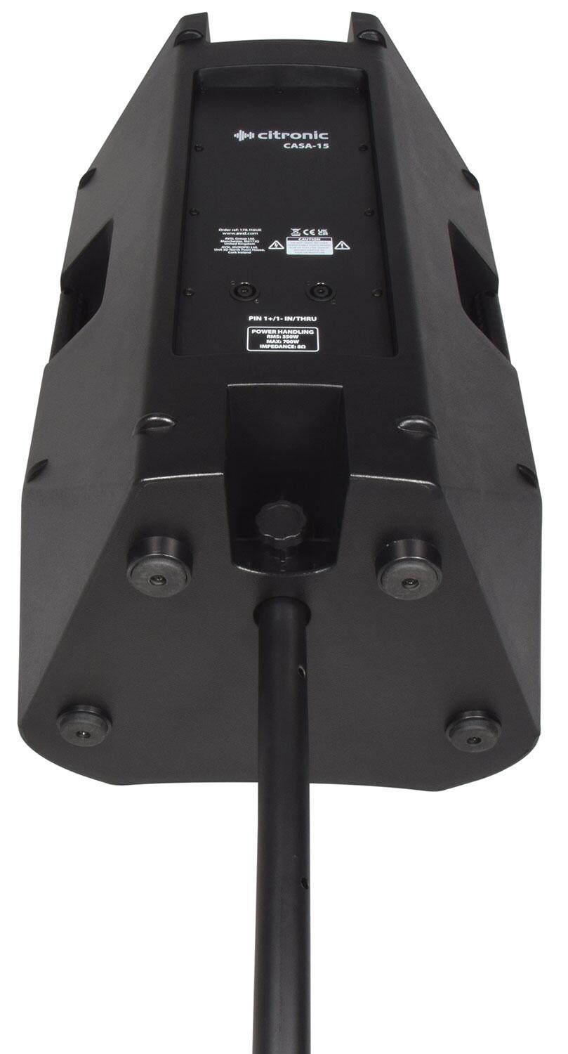 Citronic CASA-15 Passive 15" Full Range PA Cabinet on pole