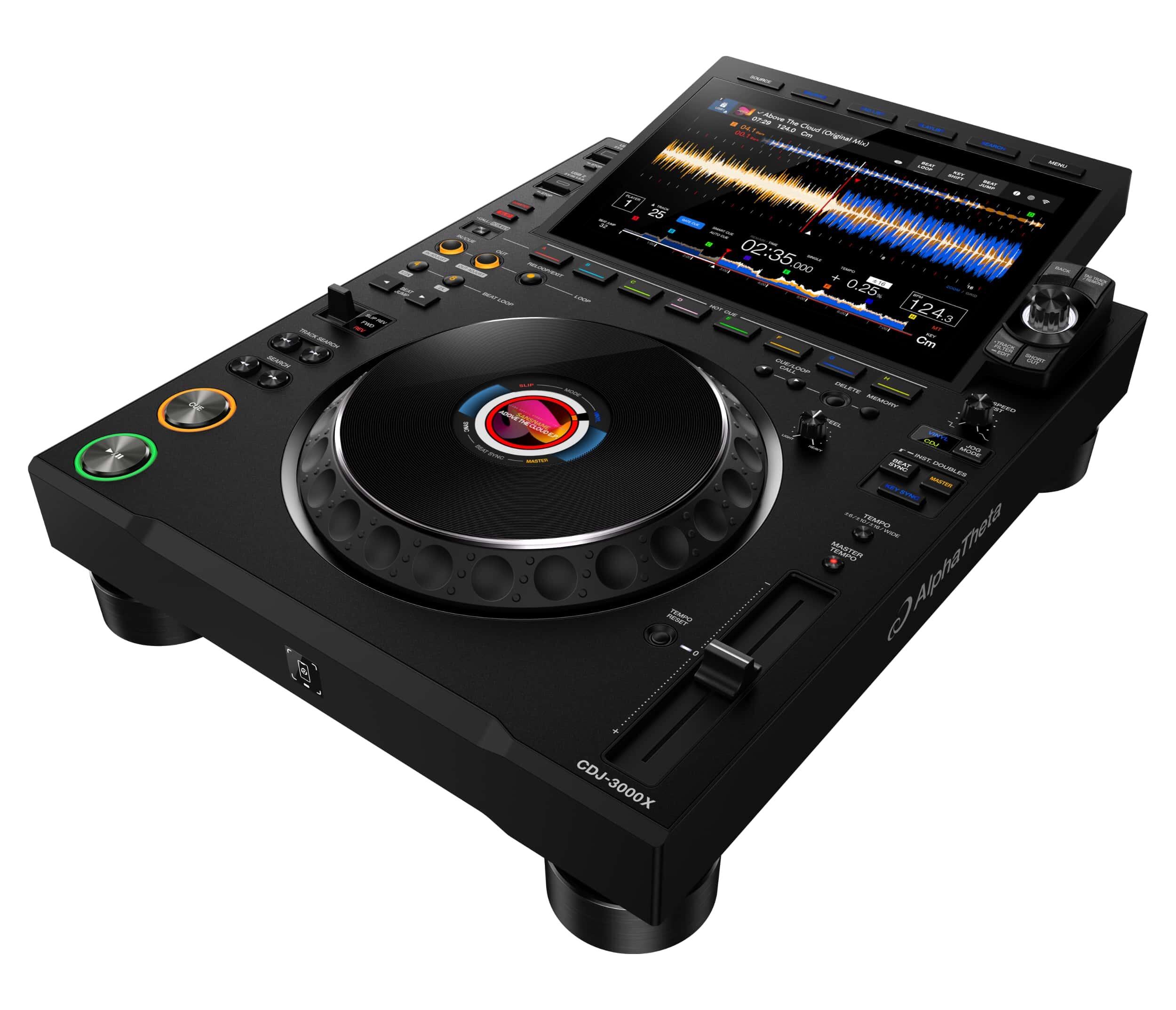 AlphaTheta CDJ-3000X Next-Generation Professional DJ Multi Player angle