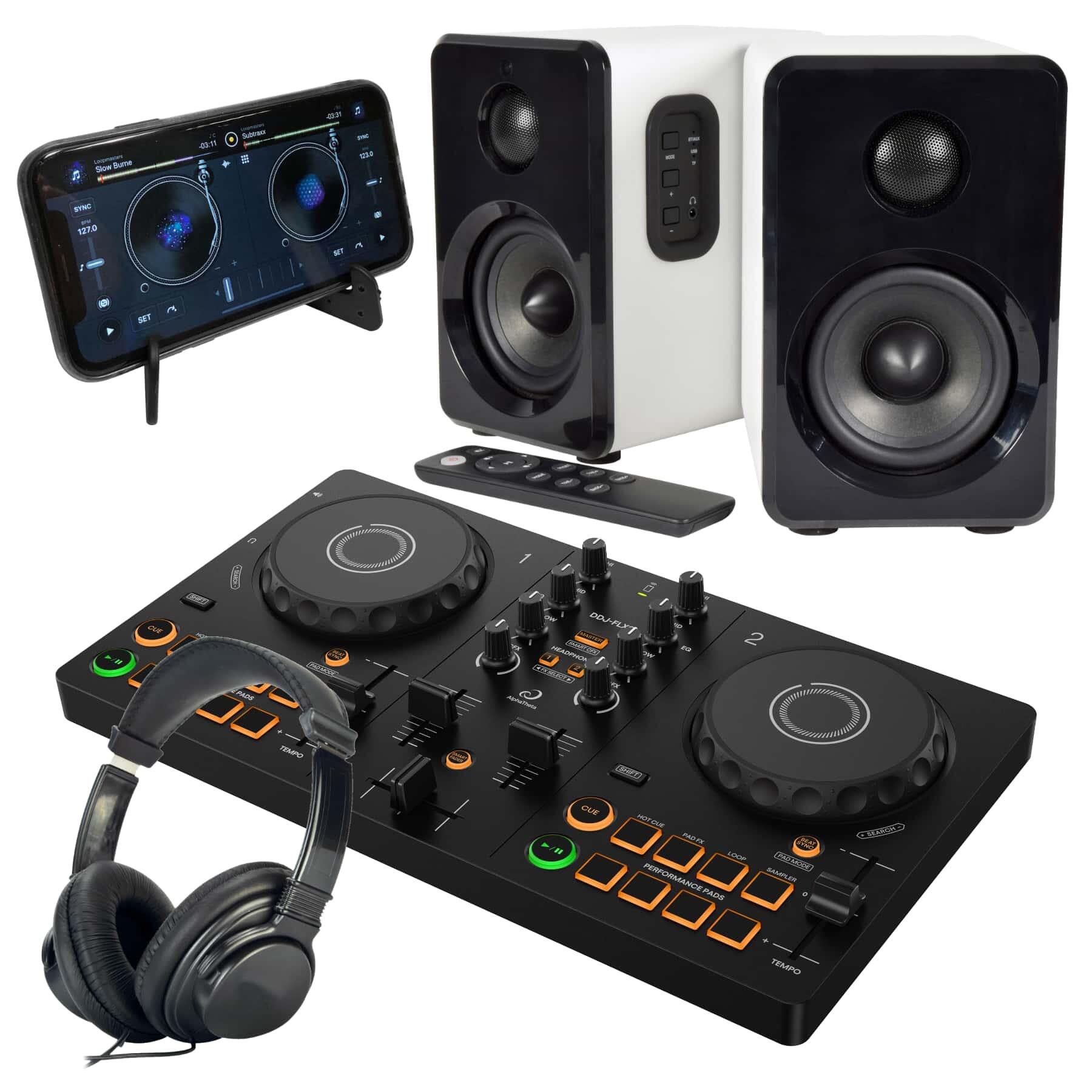 DDJ-FLX2 スピーカーセット AlphaTheta DJコントローラー DDJ-FLX2 + ヘッドホン HDJ-CUE1