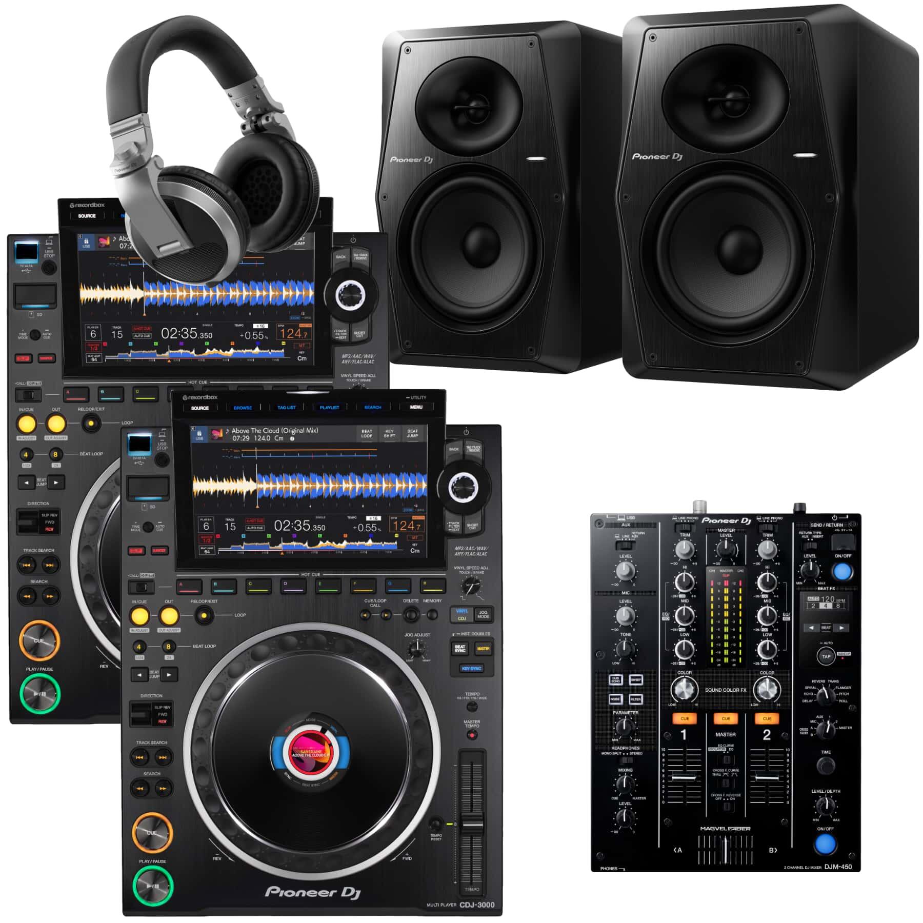 Pioneer DJ CDJ-3000 & DJM-450 VM-70 Bundle