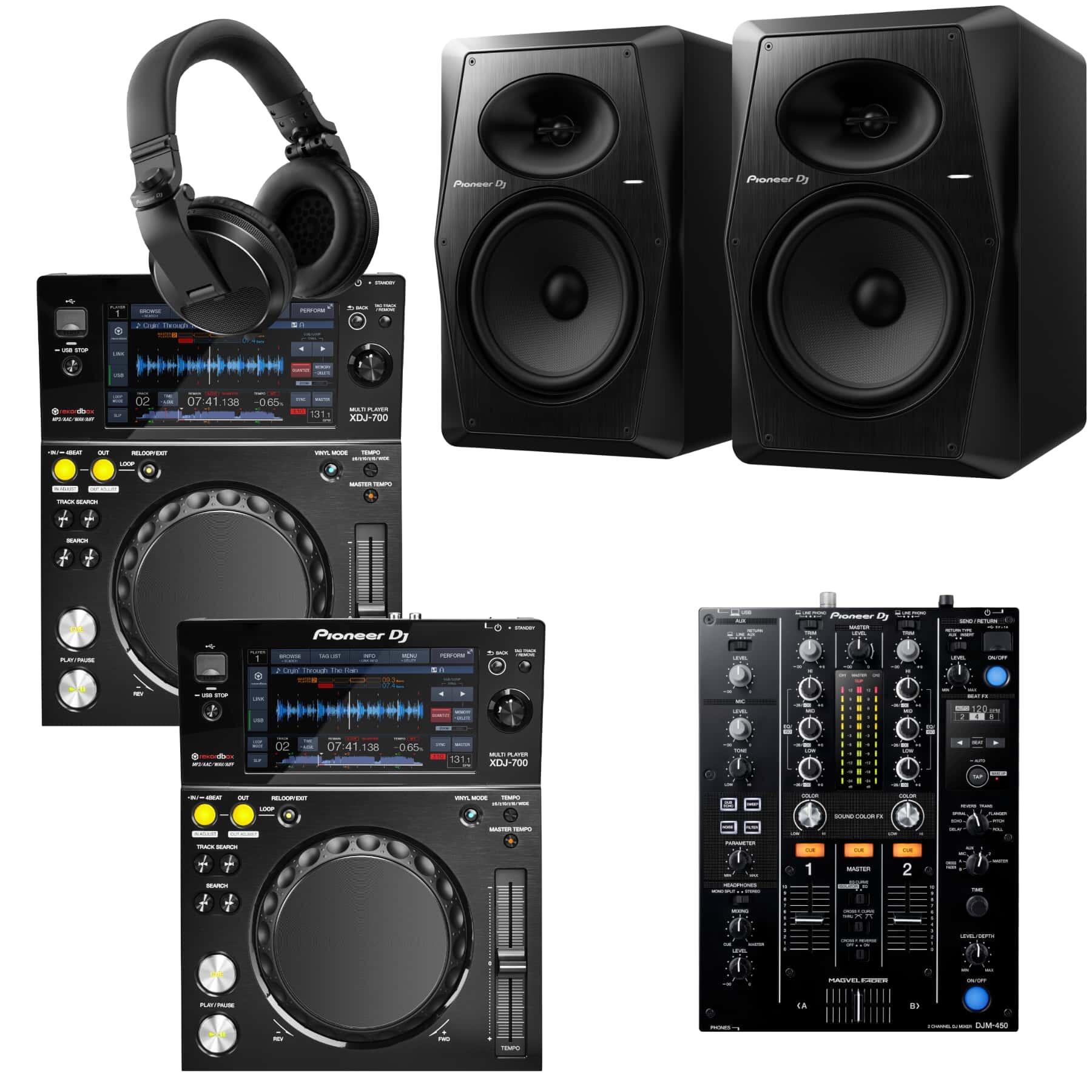Pioneer DJ XDJ-700 & DJM-450 VM-80 Bundle