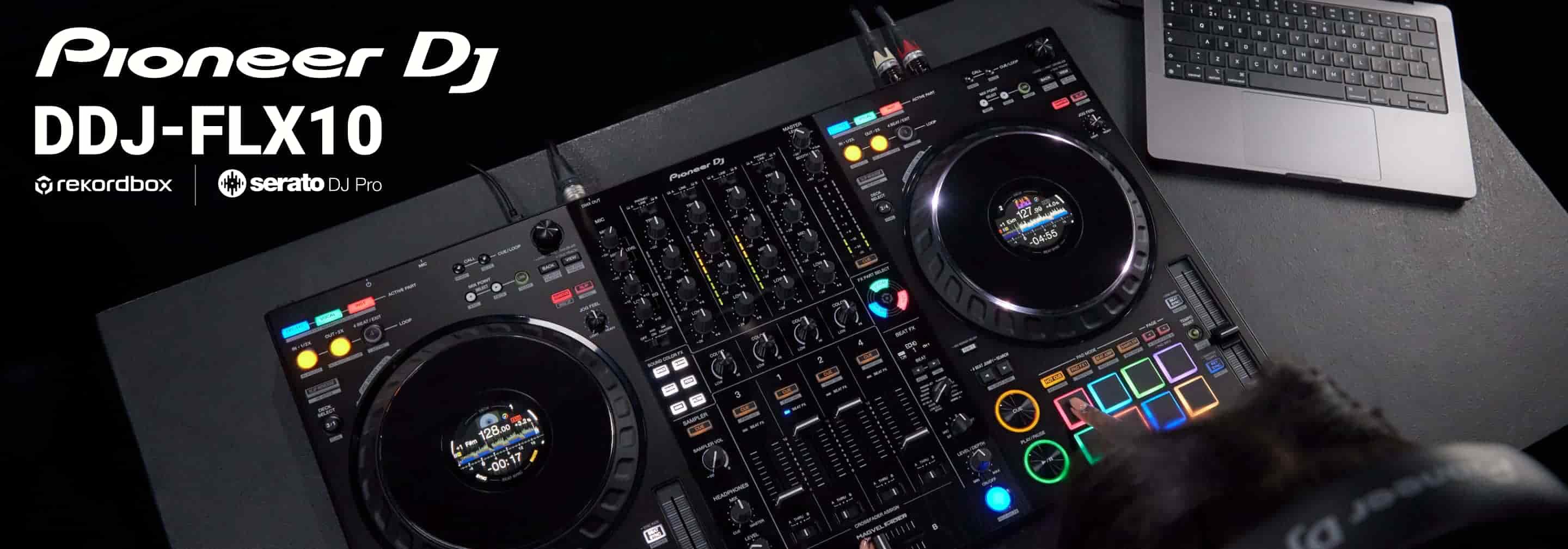Pioneer DJ DDJ-FLX10 Professional 4-Channel Channel Controller for rekordbox & Serato DJ Pro - Split - Mix - Create