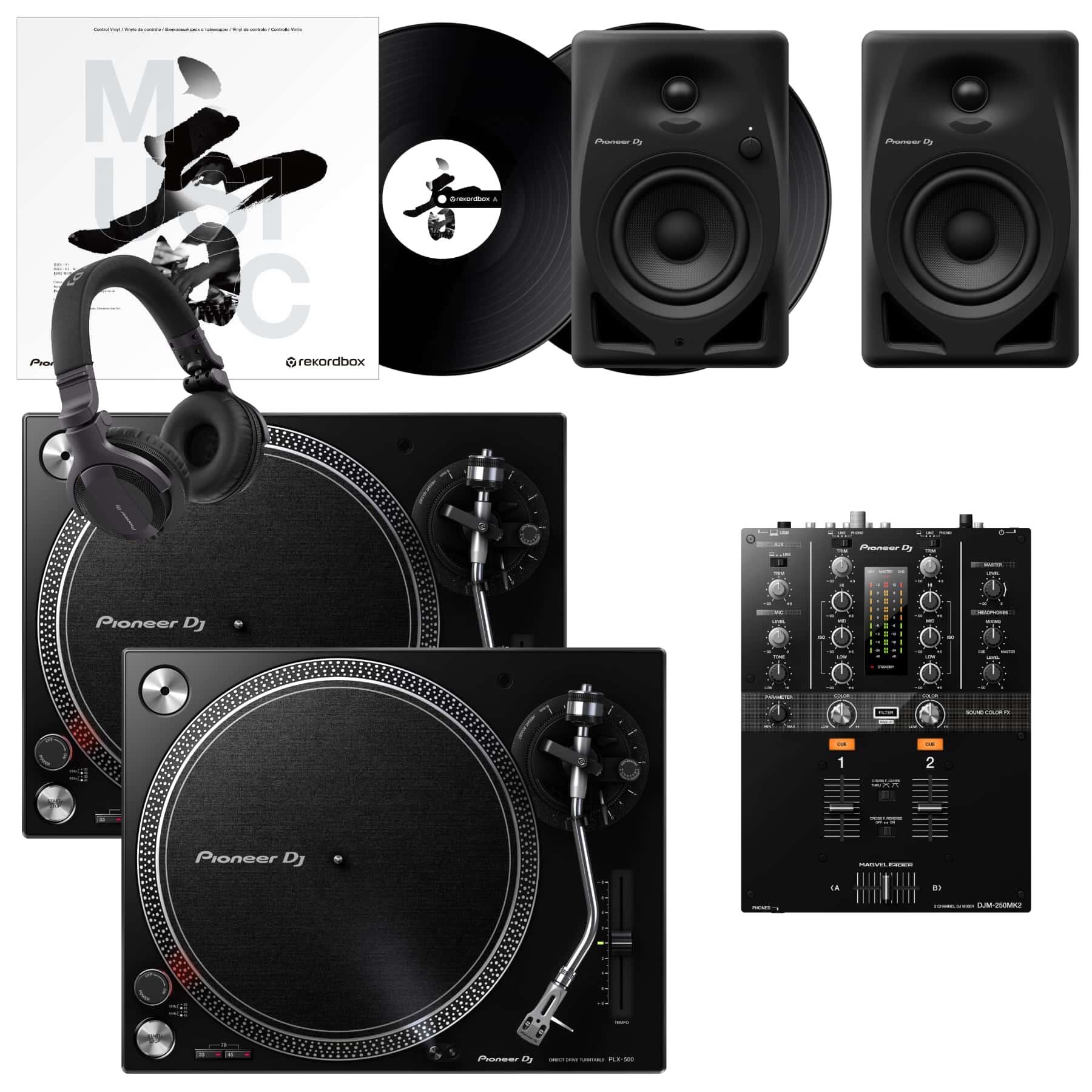 Pioneer DJ PLX-500 × 2台 DJM-250MK2セット PLX-500 & DJM-250MK2 Set