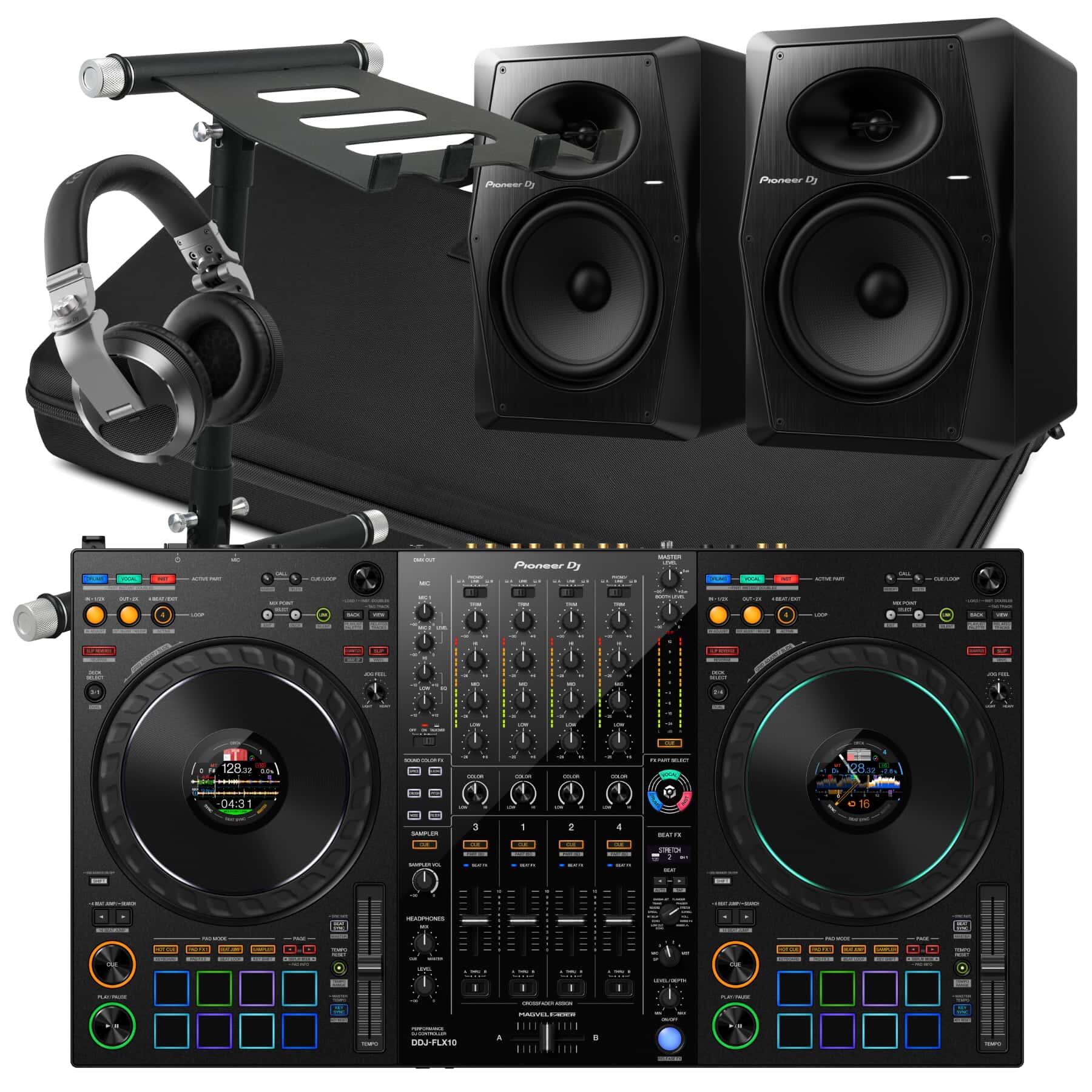 Pioneer DJ DDJ-FLX10 & VM-80 Complete Bundle