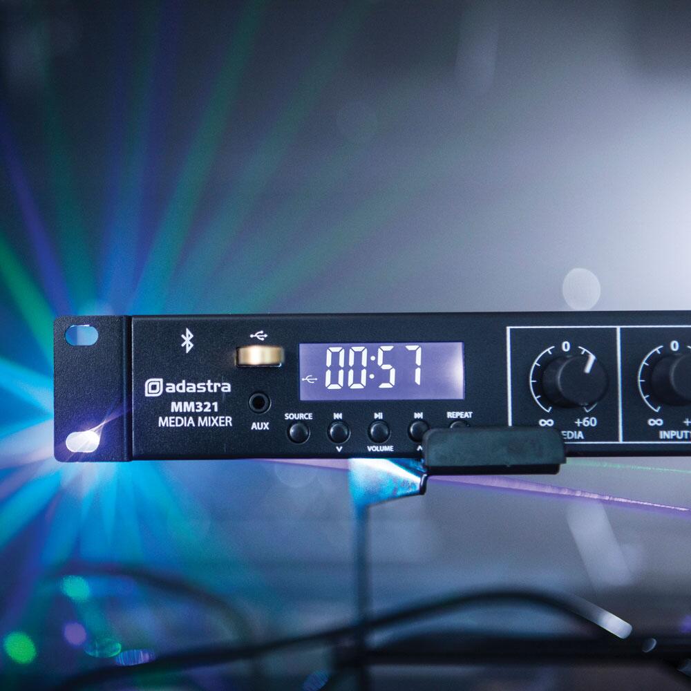 Adastra MM321 Rack Mixer + BT/USB/FM Player screen