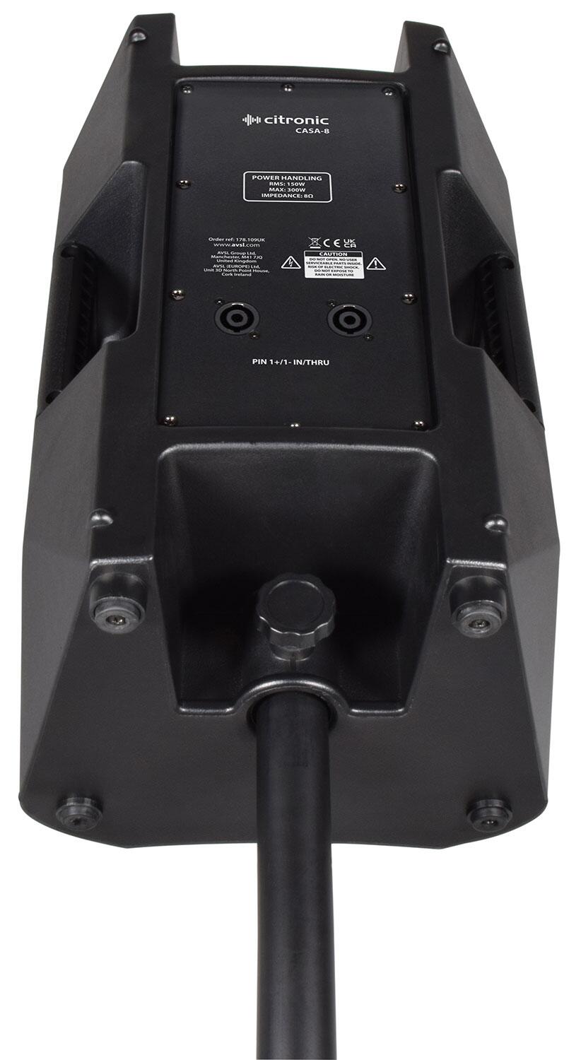 Citronic CASA-8 Passive 8" Full Range PA Cabinet on pole