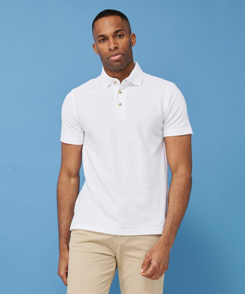 Polo with white collar best sale