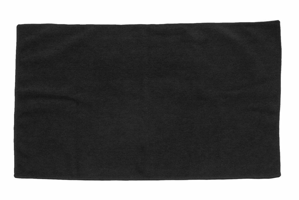 A black rectangular bath mat from the Towel City collection, model TC018.