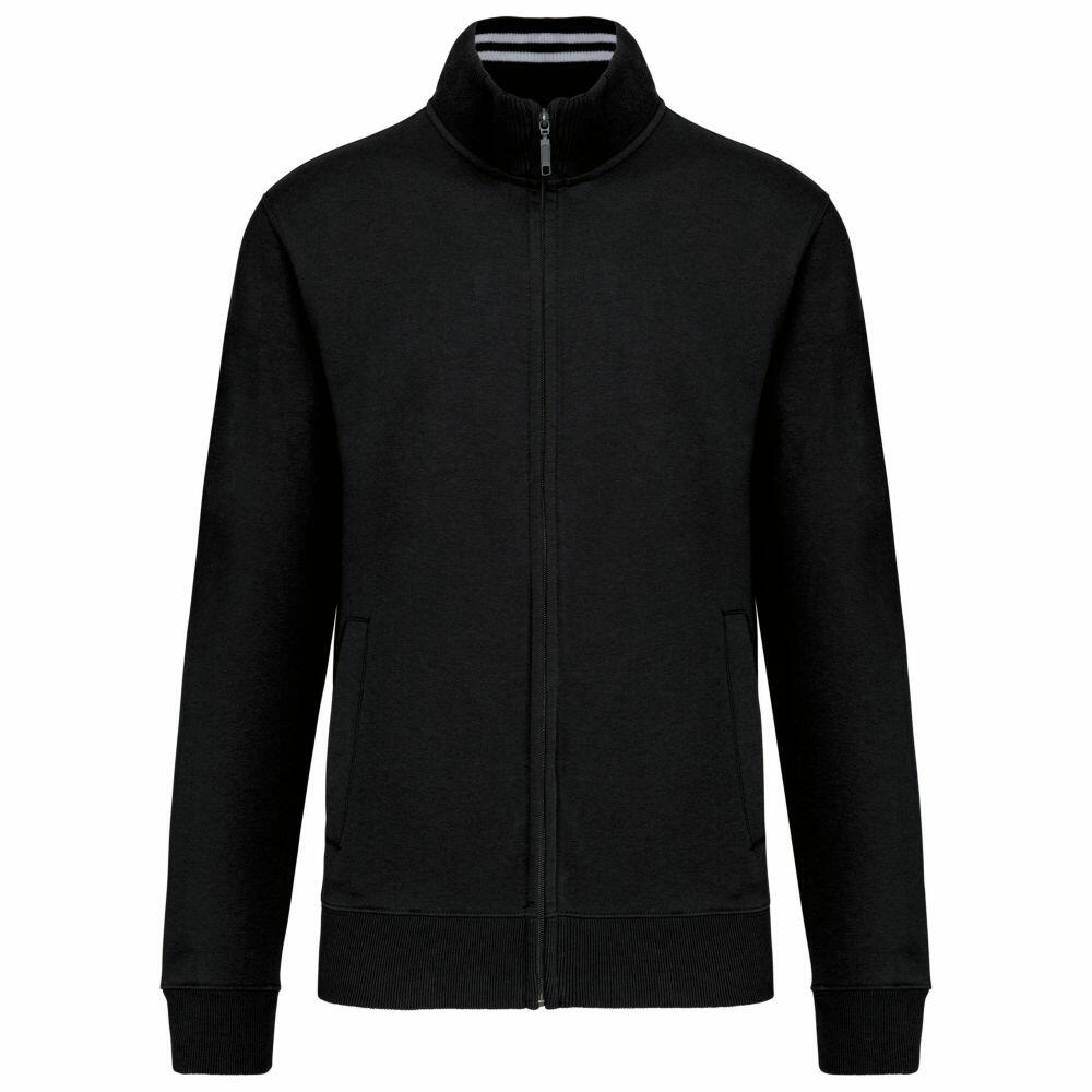A black zip-up jacket with a high collar from the Kariban brand (product code: KB456), shown on a white background.