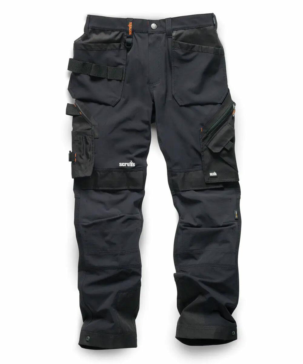 Scruffs SH072 Black work trousers with multiple pockets and tool holders.