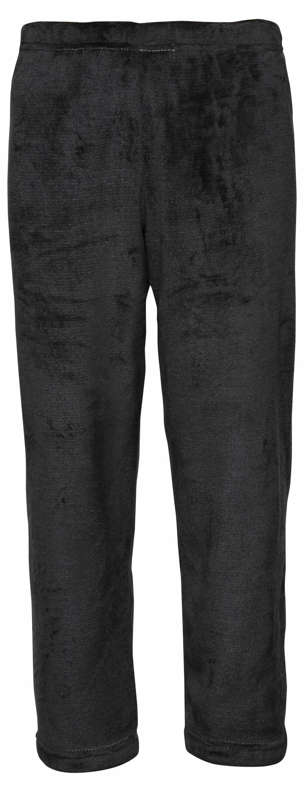 Ribbon's RI007 black velvet pants displayed against a white background.