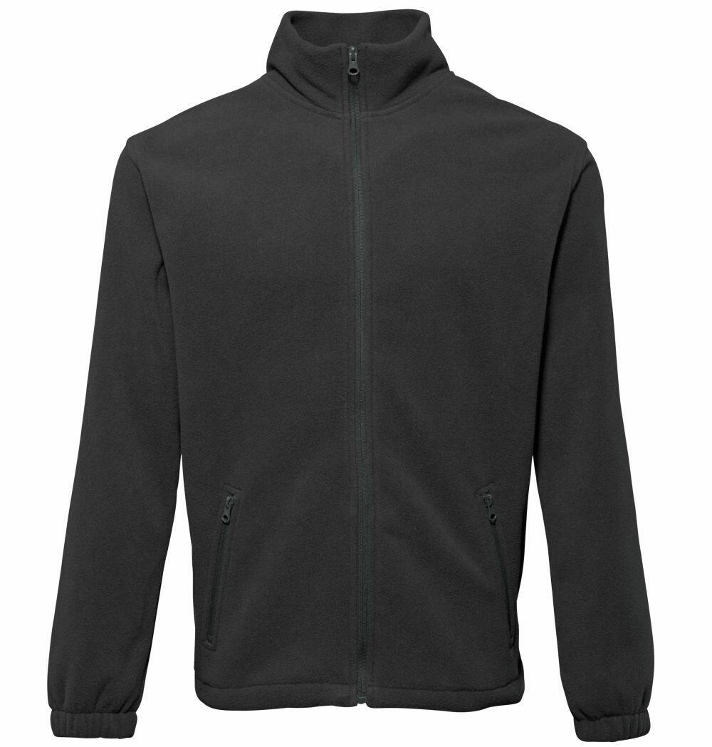 A simple black zip-up jacket with a high collar and two front pockets from 2786, identified as Product TS014.
