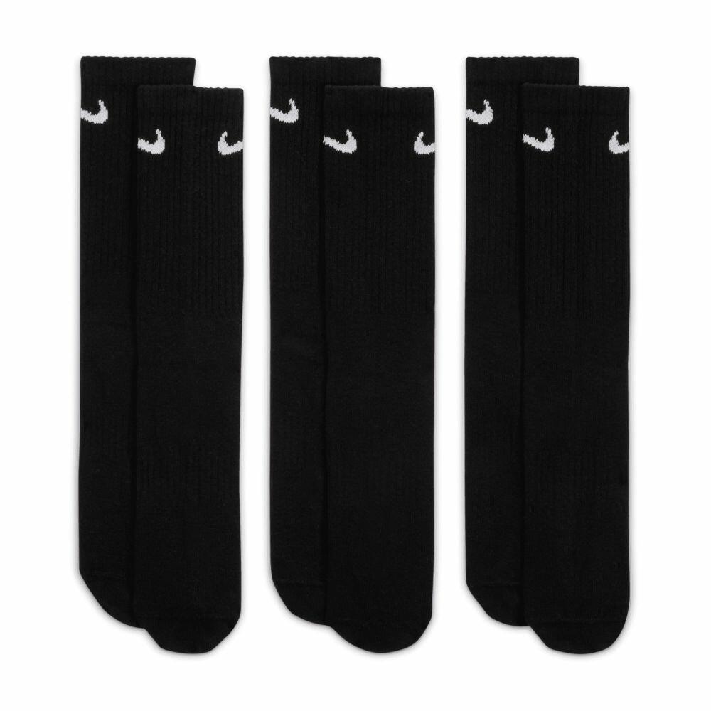 Four pairs of Nike NK359 black socks featuring a white swoosh logo at the top.