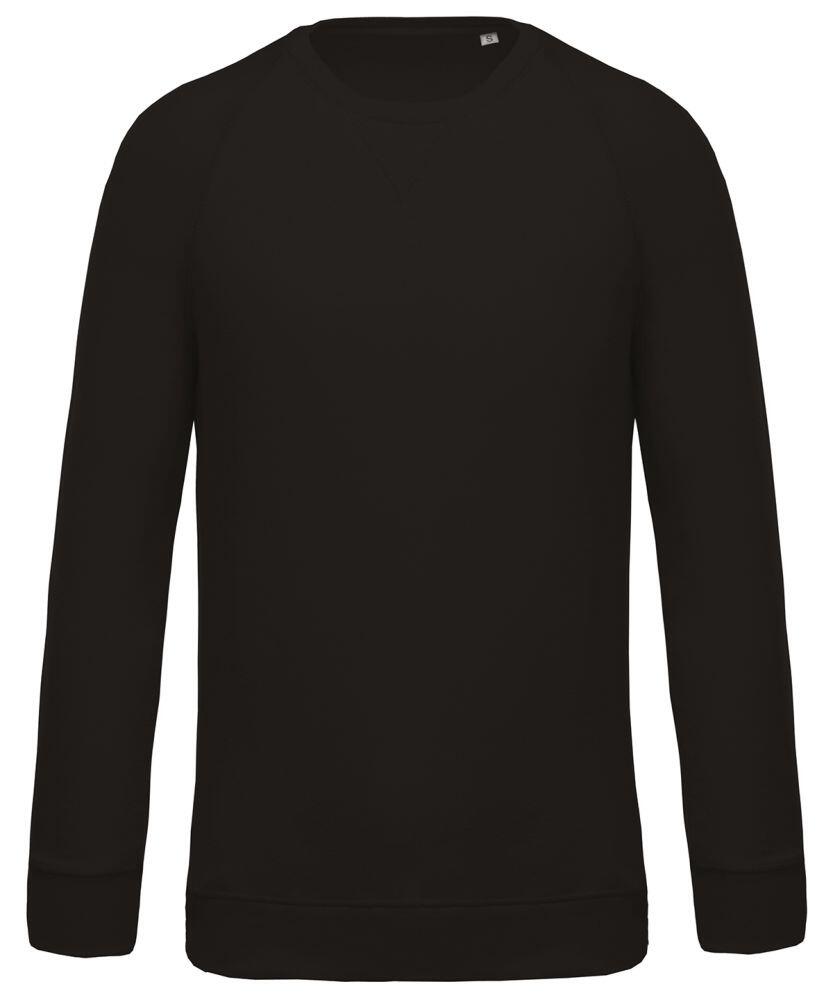 KB480 sweatshirt by Kariban, featuring a black crew neck design, is presented against a plain background.
