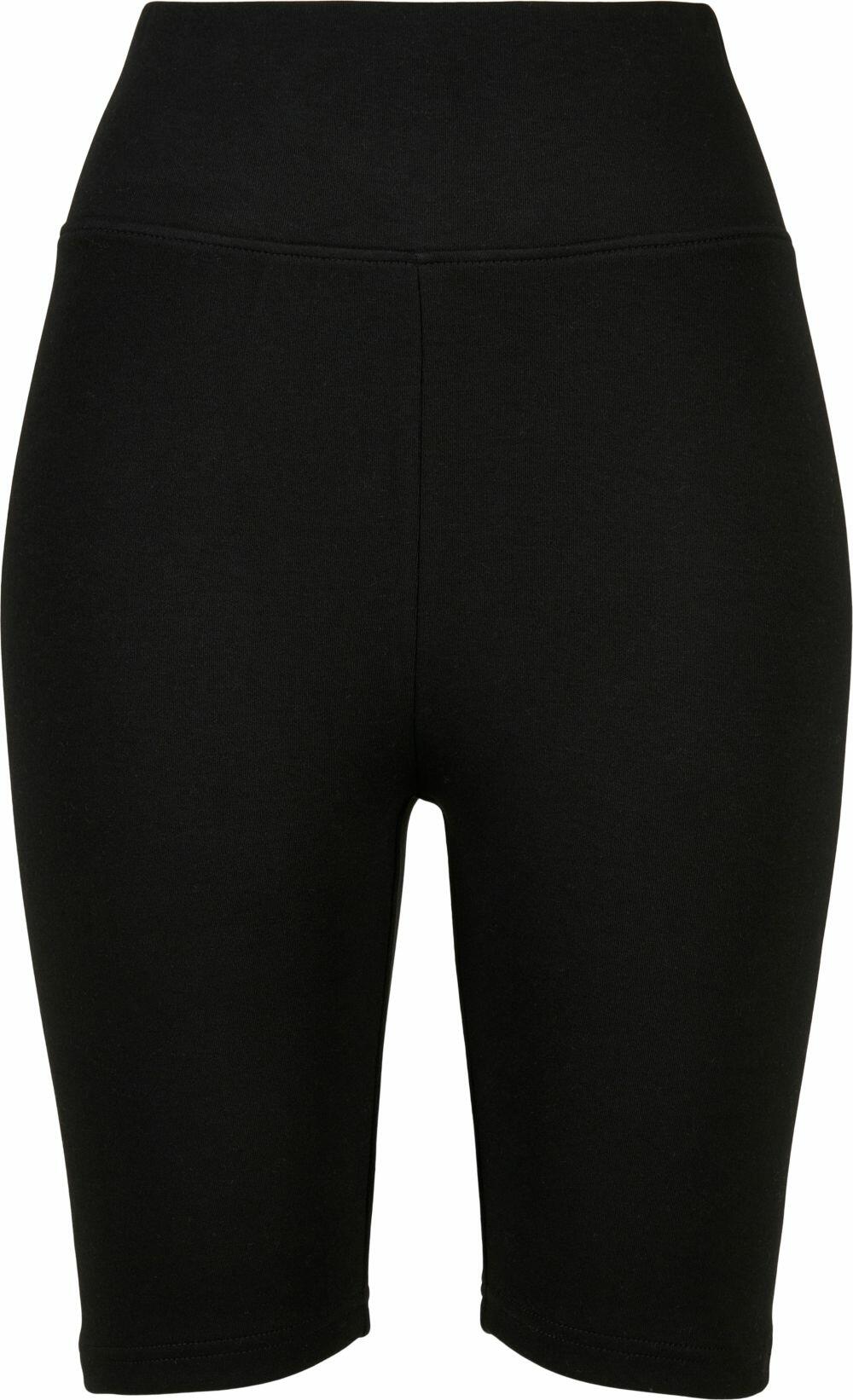 BY184 by Build Your Brand are high-waisted cycling shorts with a fitted design in black.