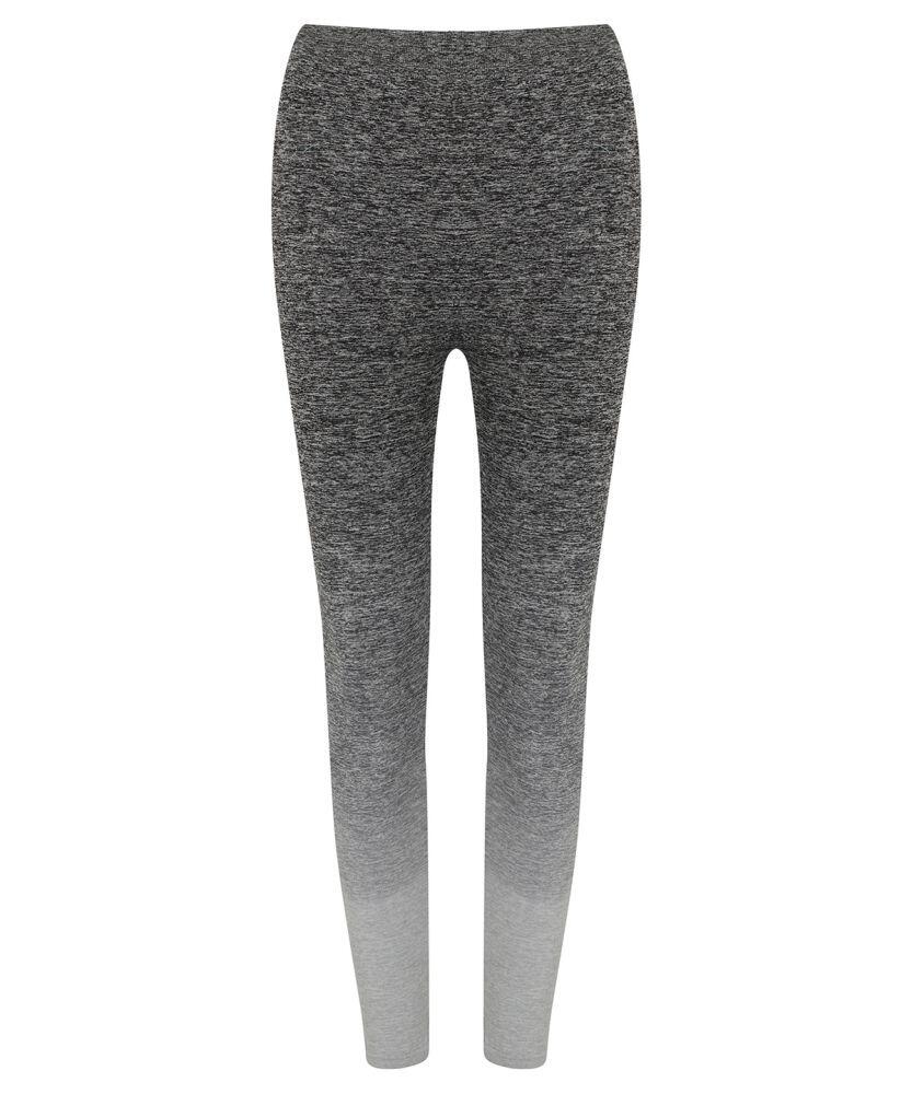 TL300 leggings by Tombo featuring a gray ombre design set against a white background.