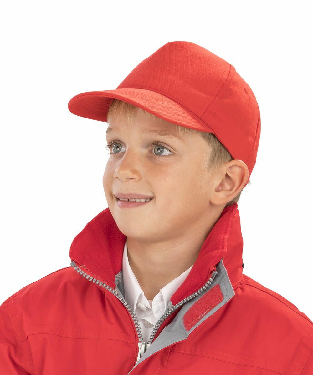 A young boy with light hair wears a Result RC84J and a matching red jacket.