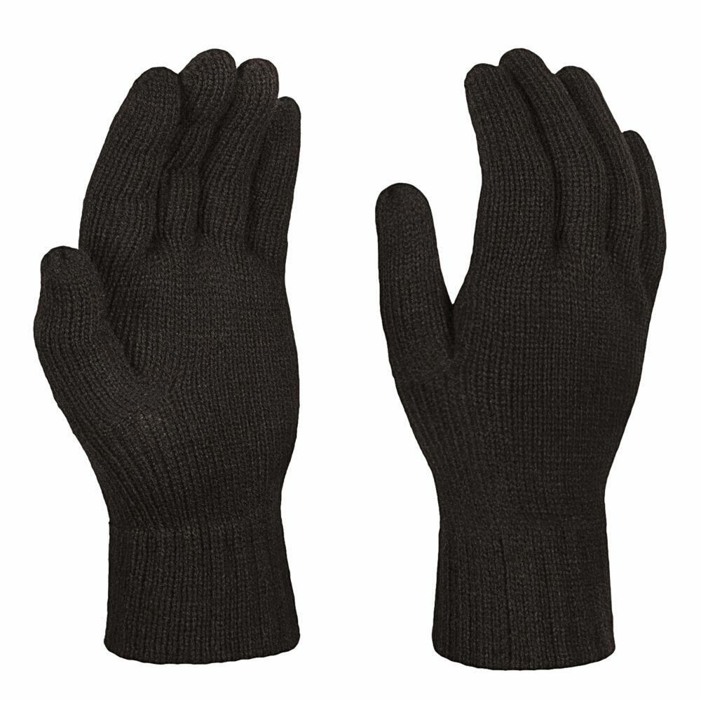 A pair of RG277 knitted gloves from Regatta Professional, featuring ribbed cuffs and showcased upright against a white background.