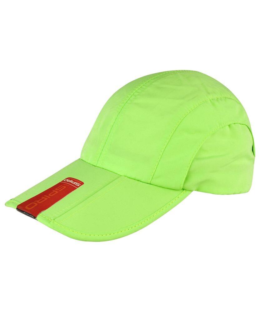 Bright green cap with a curved brim and a red Result Headwear RC78X label on the front.