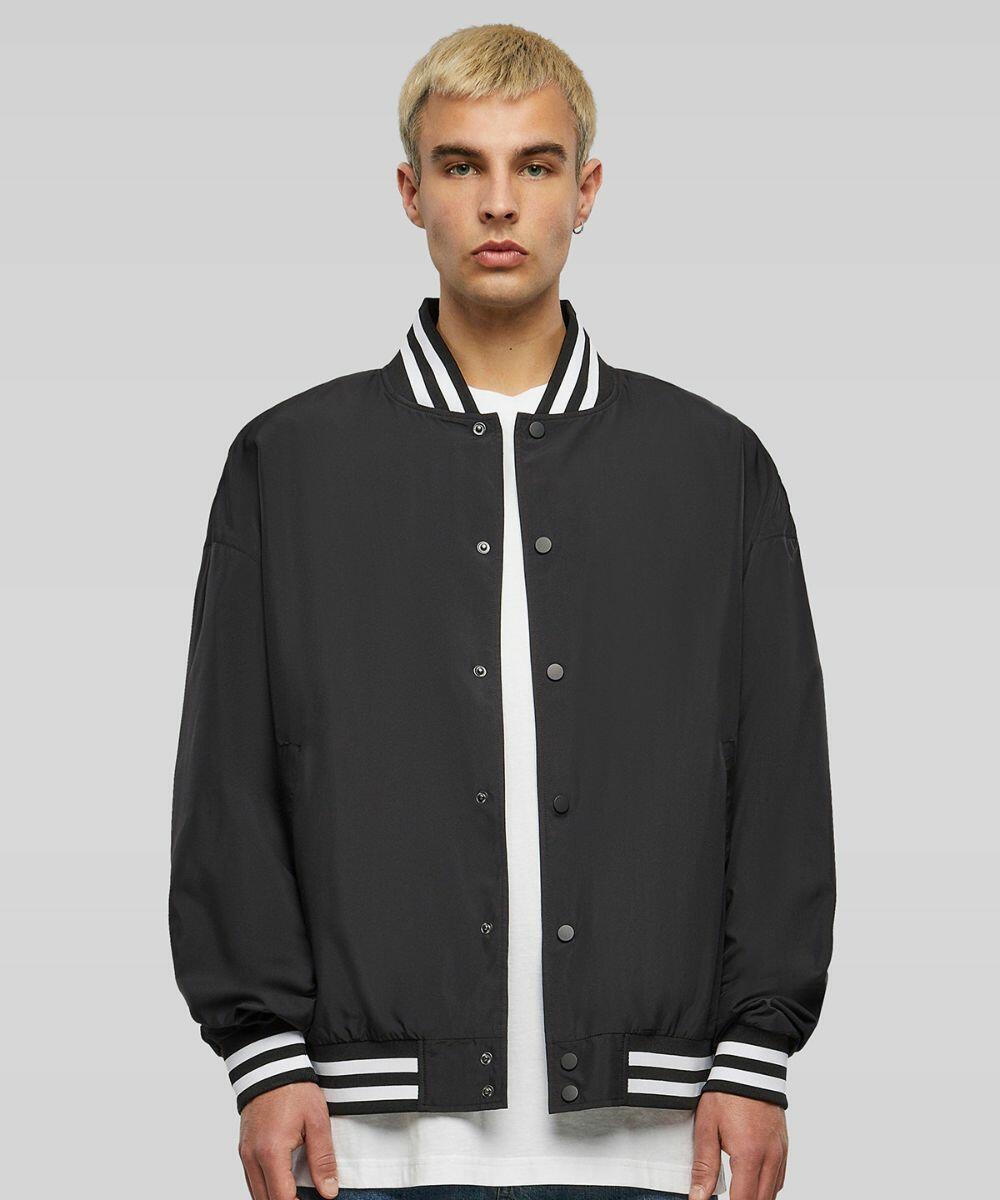 Plain black varsity jacket hotsell