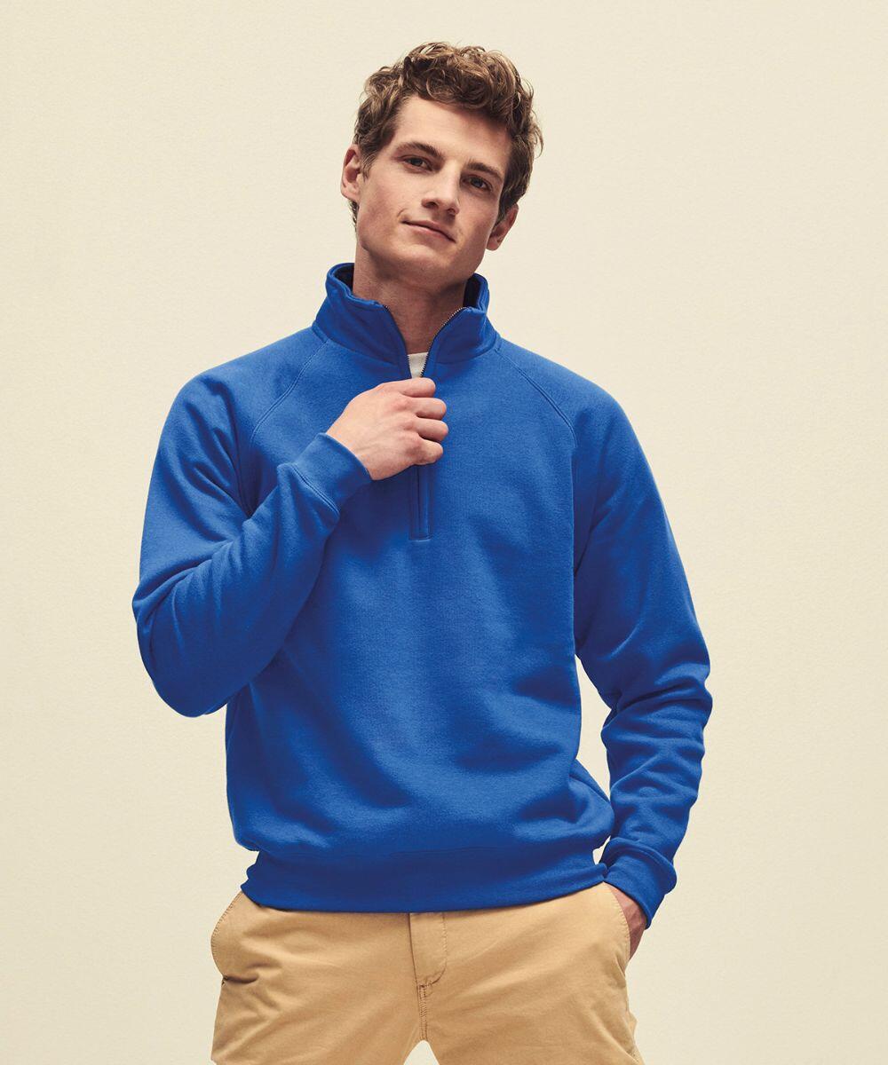 Fruit of the Loom Adult Premium Zip Neck Sweatshirt - Quality Wear