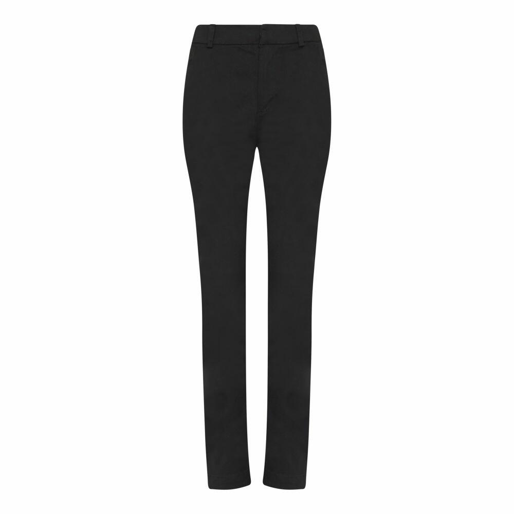 SD025 black trousers by AWDis So Denim displayed against a plain white background.