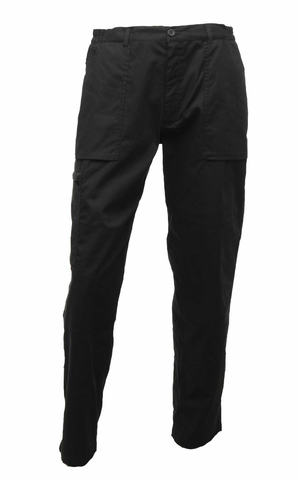 The RG232 cargo pants from Regatta Professional, featuring multiple pockets and a button closure, are displayed against a plain white background.
