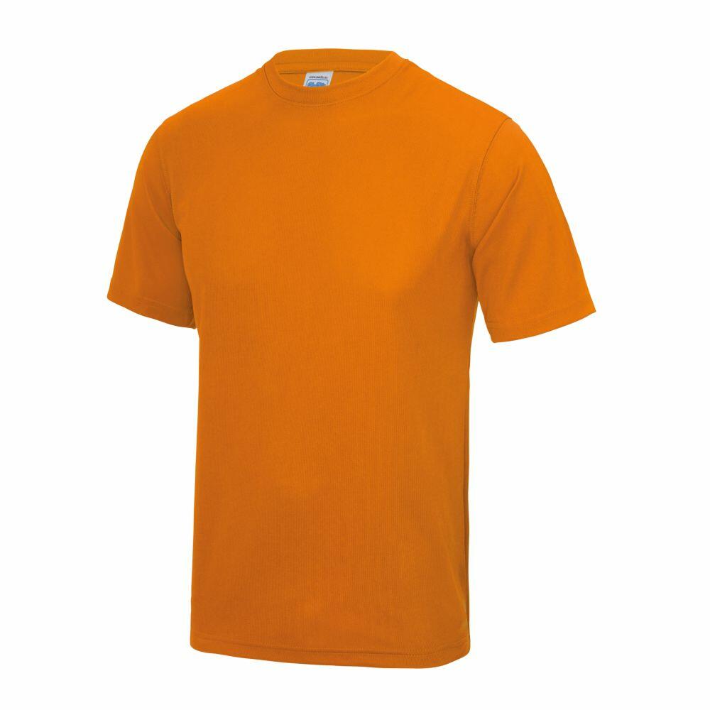 Just Cool Men's Long Sleeve Performance T-Shirt - Moisture Wicking, Electric Orange, Size XL - View #6