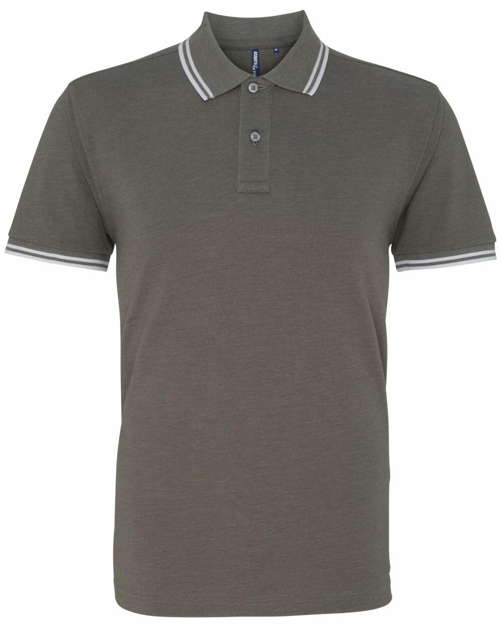 An Asquith & Fox AQ011 featuring a green design with a two-button placket and white trim on the collar and sleeves.