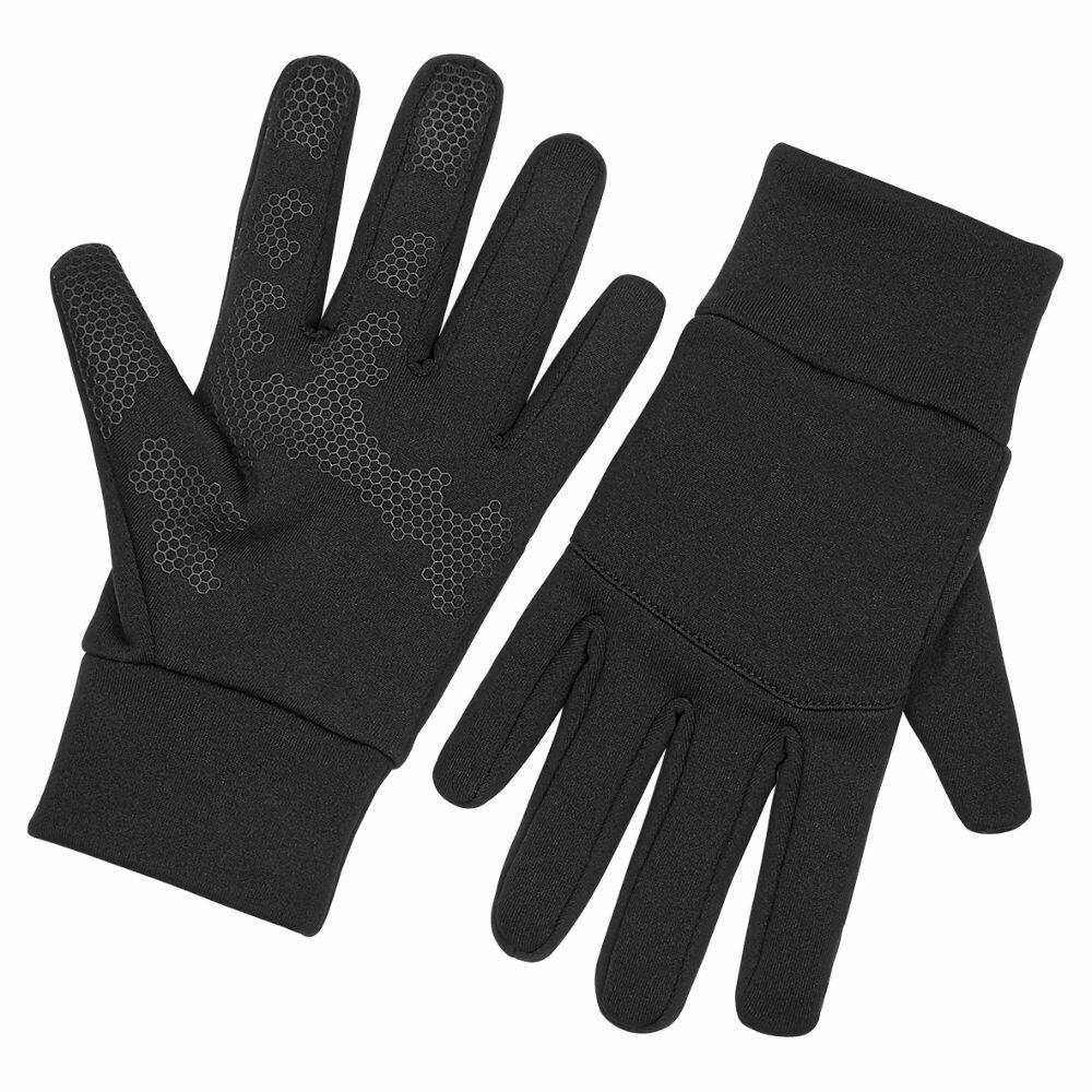 The Beechfield BC310 gloves are black with a textured grip on the palms and fingers, displayed against a white background.