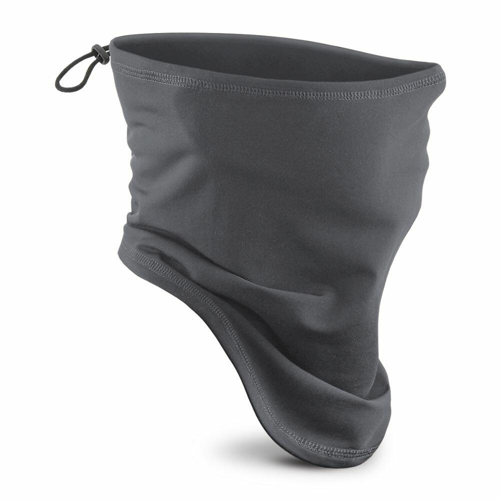 The Beechfield BC320 is a neck gaiter in grey that features an adjustable drawstring on the left side.