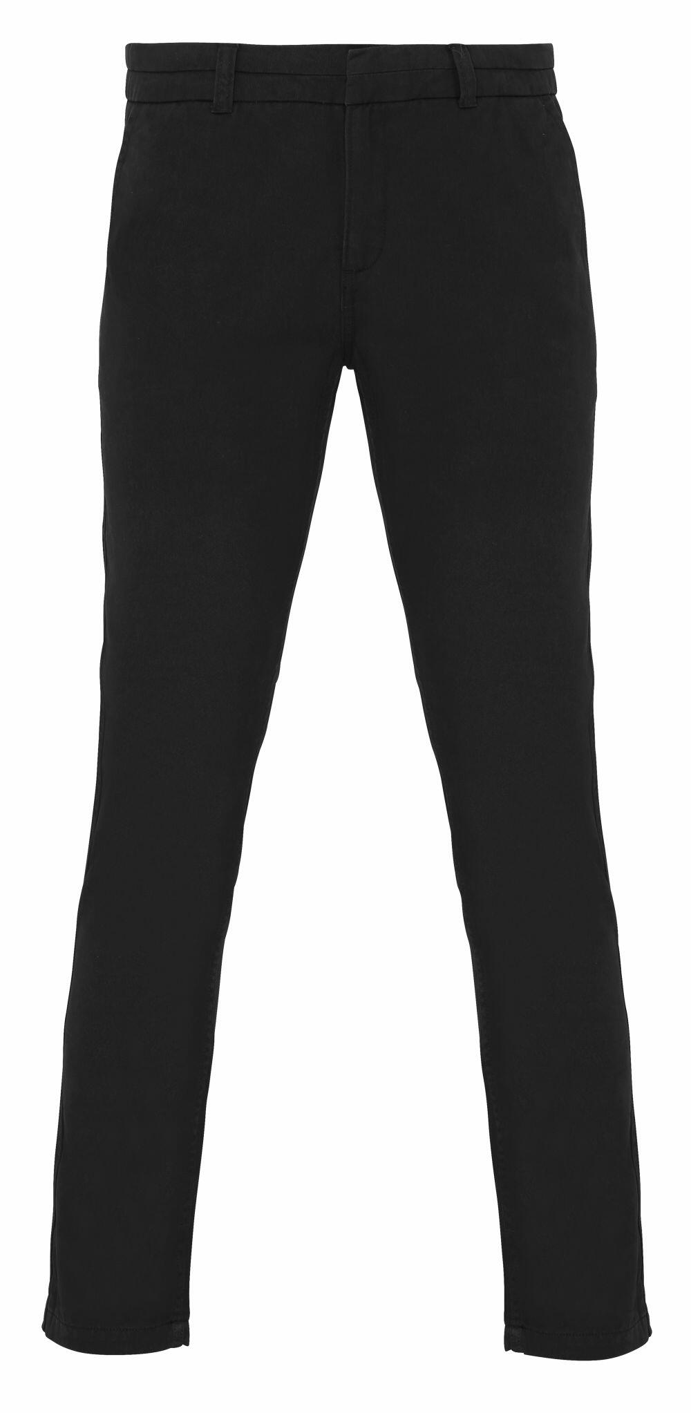 Asquith & Fox AQ060 black pants featuring belt loops and straight legs, showcased on a white background.