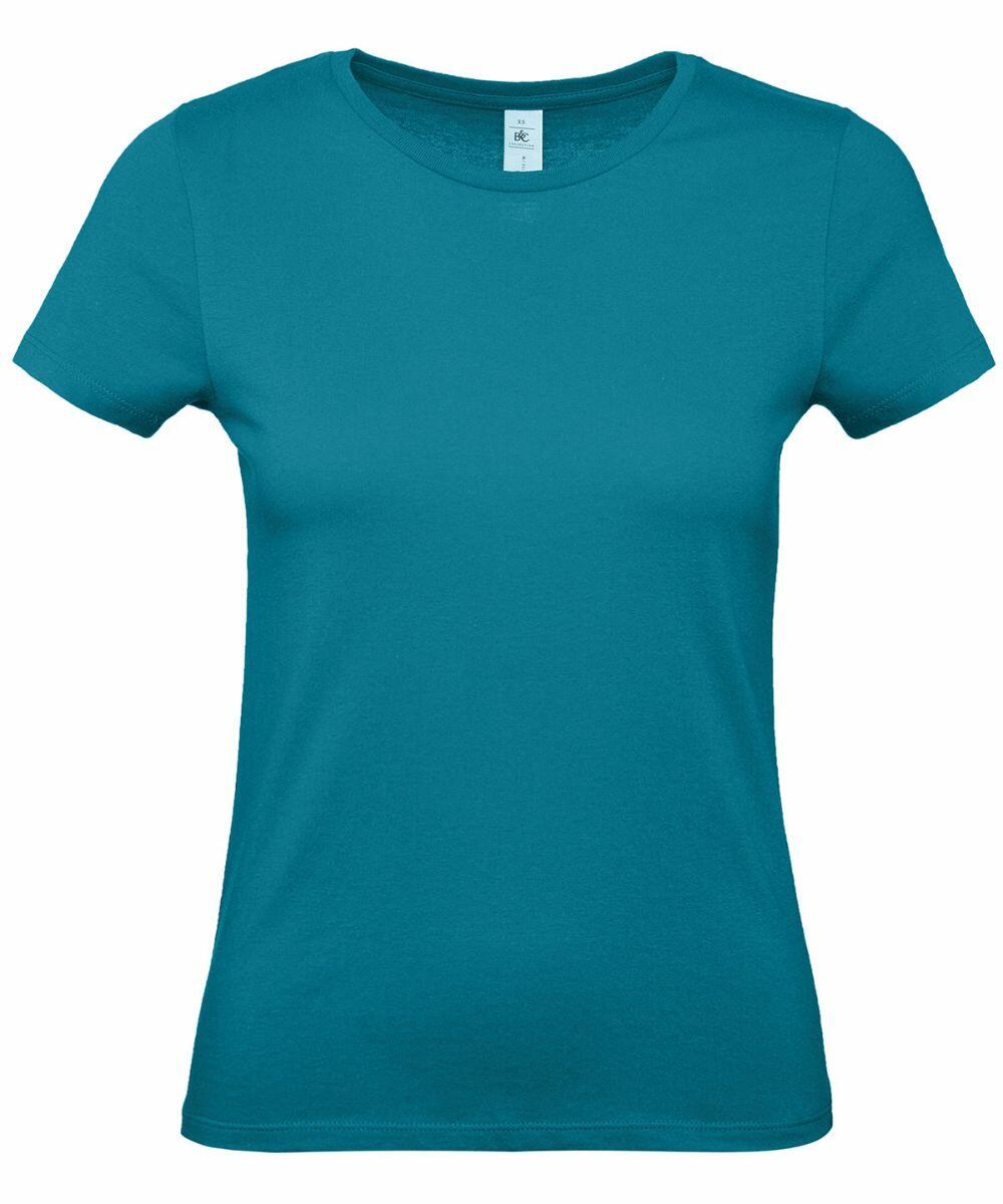 The B&C Collection's B210F is a teal short-sleeve t-shirt displayed on a white background, showcasing a round neckline with a simple and classic design.