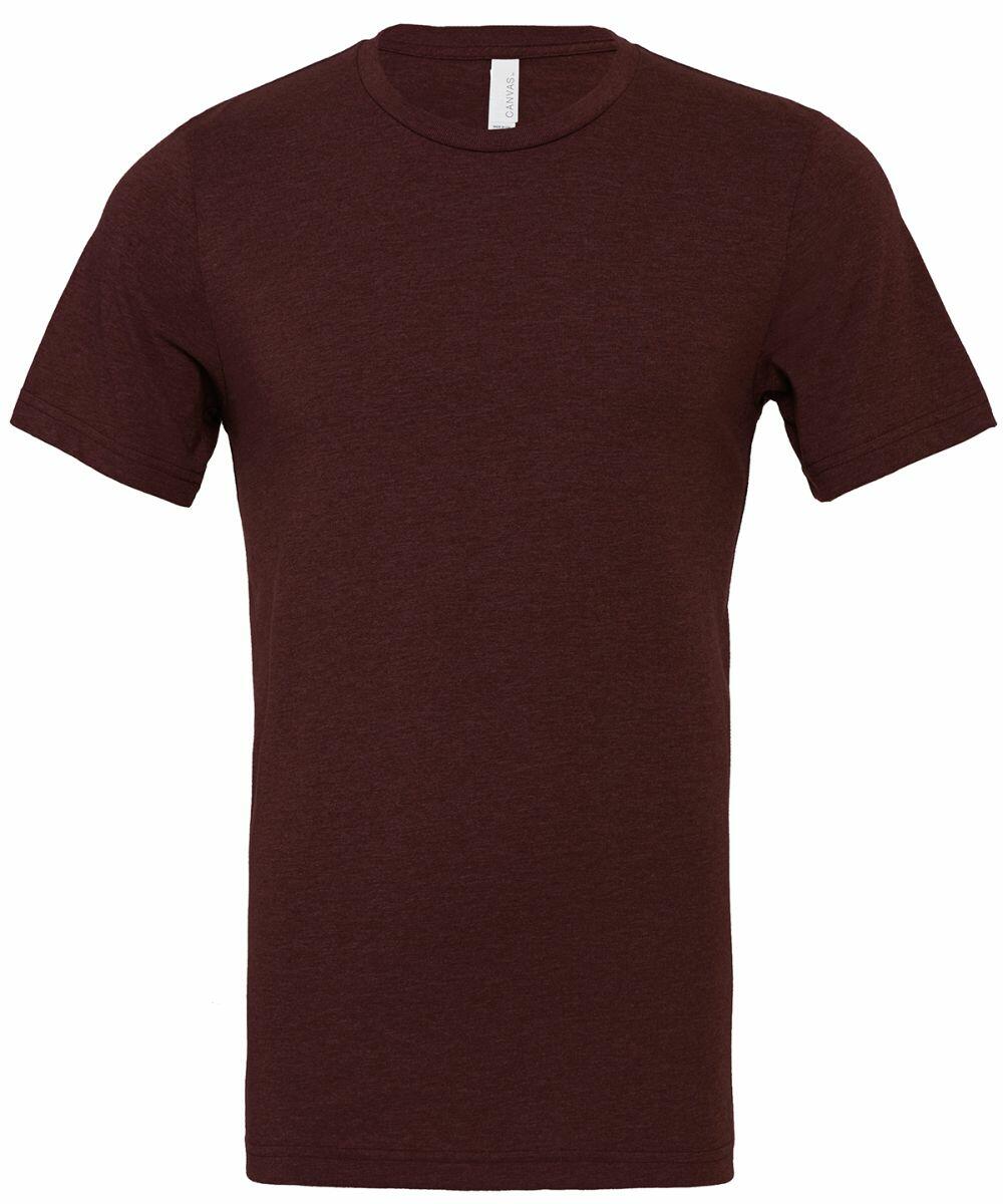 A plain, dark brown short-sleeve t-shirt from Bella + Canvas (product name: CV01H) is displayed on a white background. The shirt features a classic crew neckline and a simple, unadorned design.