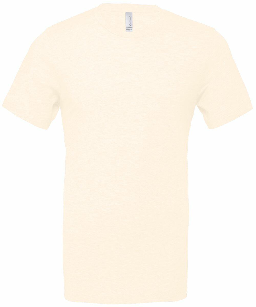 A plain off-white t-shirt from Bella + Canvas, model CV01H, displayed on a white background. This short-sleeved shirt features a simple, classic design with no visible logos or patterns.