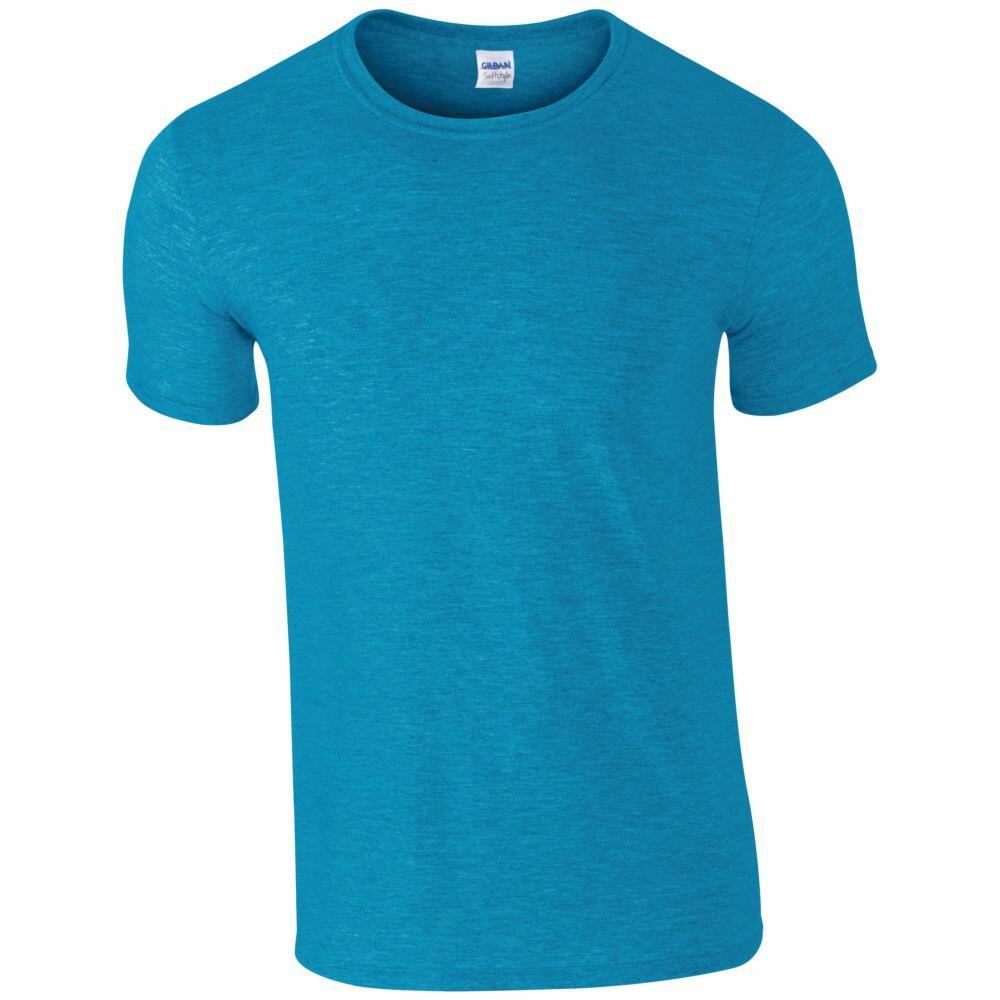 Gildan GD001 T-shirt in turquoise displayed on a white background.