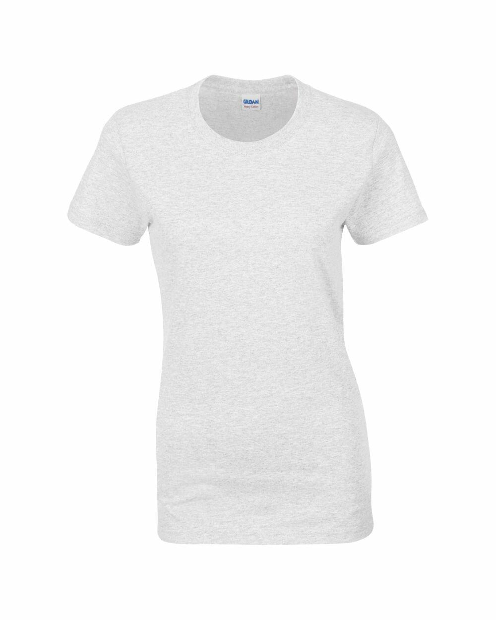 A plain, light gray T-shirt with short sleeves and a round neckline from Gildan's GD006 line, displayed on a white background.