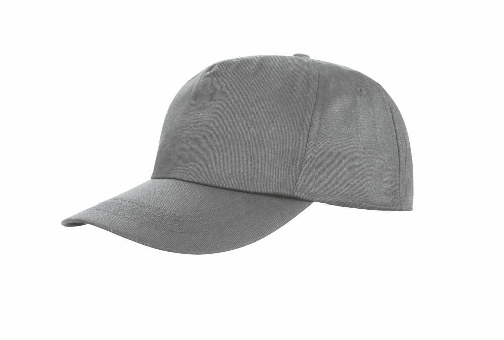 An RC80X baseball cap by Result Headwear, featuring a plain gray design with a curved brim, displayed against a white background.
