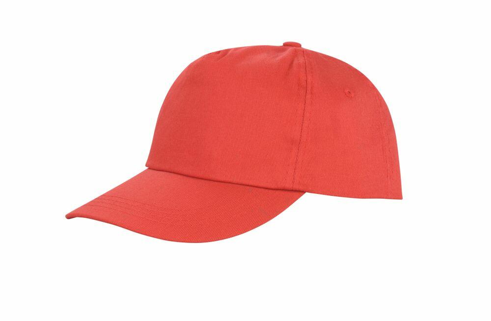 A plain RC80X cap from Result Headwear, featuring a red design with a slightly curved brim, displayed against a white background.