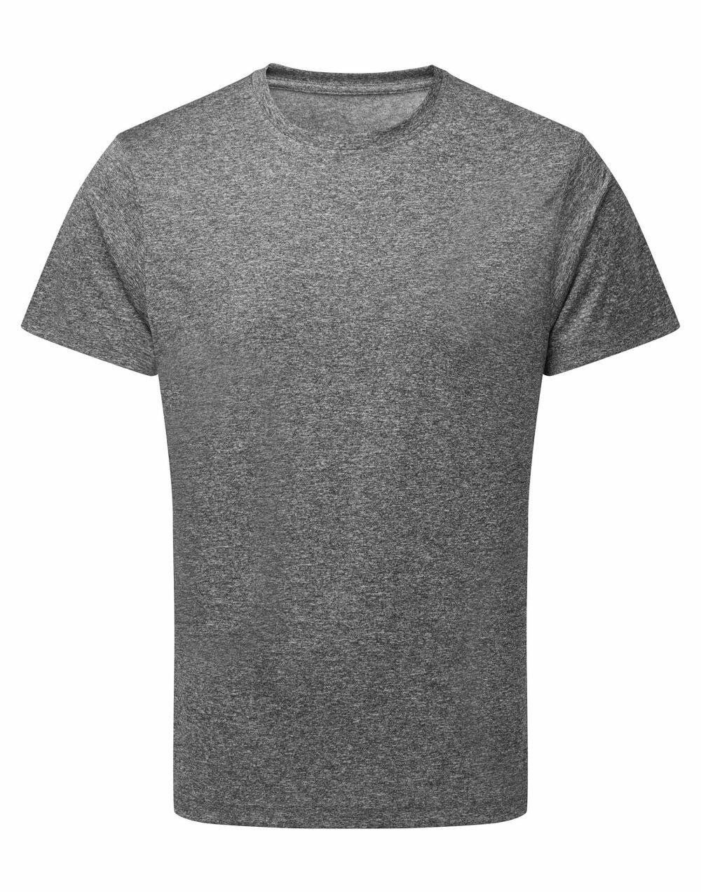 A plain gray T-shirt, identified as TR501 from the Tri-Dri brand, displayed against a white background.