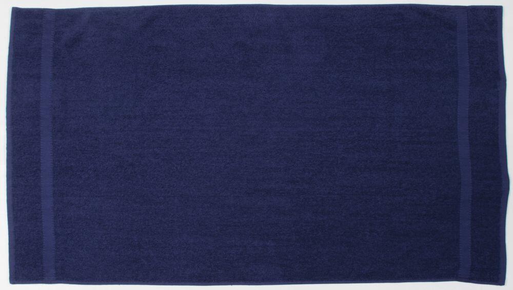 A plain, dark blue rectangular towel from Towel City, product name TC044, on a light background.