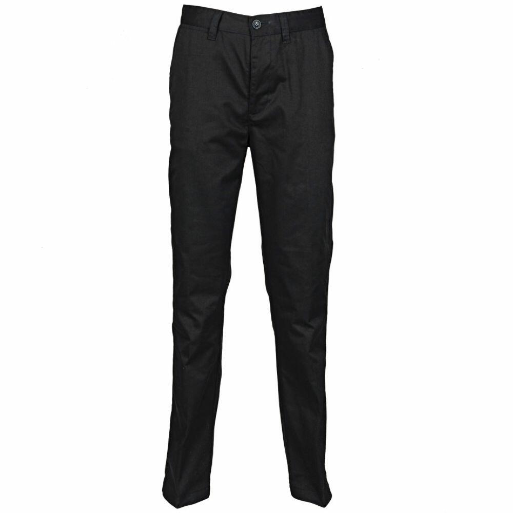 Henbury HB640 black formal pants featuring belt loops and a button closure.