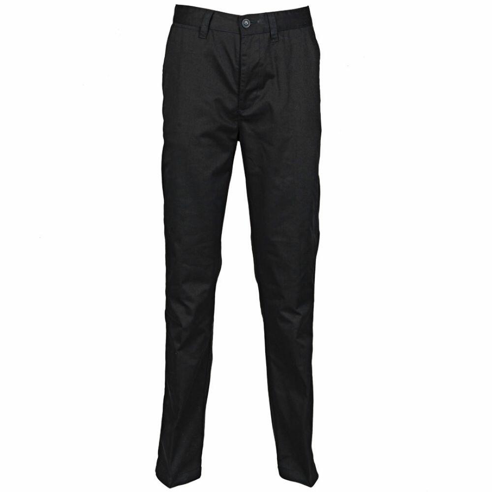 A pair of Henbury HB641 black dress pants showcased against a white background.