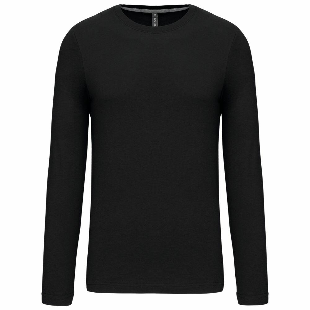 The KB359 by Kariban is a black long-sleeve shirt set against a white background.